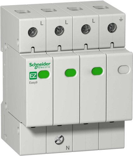 Ограничитель импульсных напряжений УЗИП Schneider Electric Easy9 4п L1-L2-L3-N-PE классII 45кА фото Ограничитель импульсных напряжений УЗИП Schneider Electric Easy9 4п L1-L2-L3-N-PE классII 45кА картинка